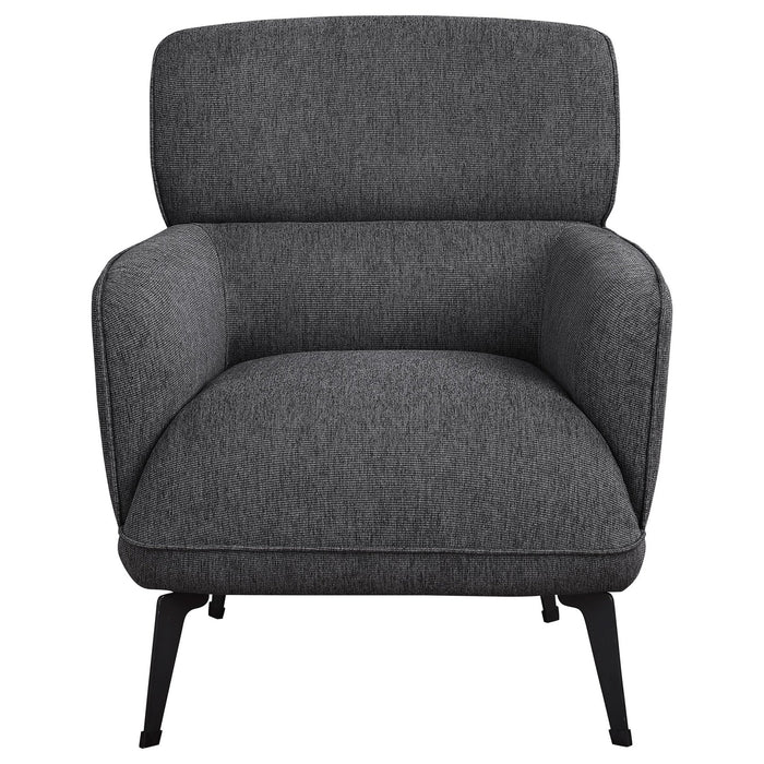 Andrea Upholstered Crecent Arm Accent Chair Grey - Walo Furniture