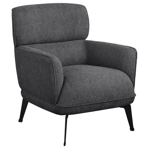 Andrea Upholstered Crecent Arm Accent Chair Grey - Walo Furniture