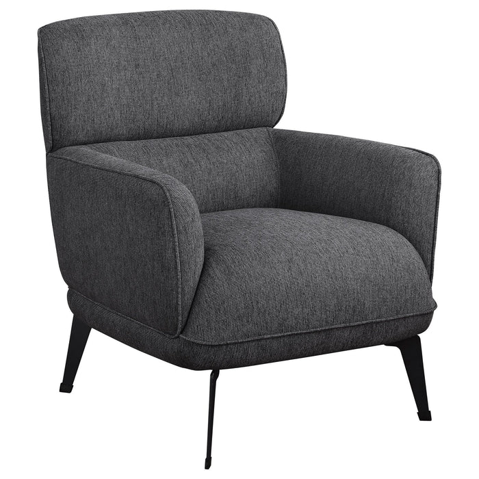 Andrea Upholstered Crecent Arm Accent Chair Grey - Walo Furniture