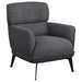 Andrea Upholstered Crecent Arm Accent Chair Grey - Walo Furniture