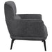 Andrea Upholstered Crecent Arm Accent Chair Grey - Walo Furniture