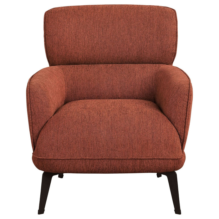 Andrea Upholstered Crecent Arm Accent Chair Orange - Walo Furniture