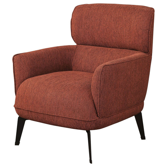 Andrea Upholstered Crecent Arm Accent Chair Orange - Walo Furniture