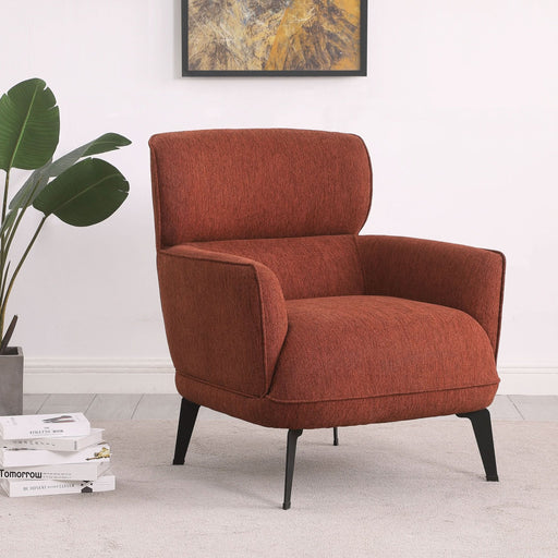 Andrea Upholstered Crecent Arm Accent Chair Orange - Walo Furniture