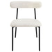 Anzio Boucle Upholstered Dining Side Chair White (Set of 2) - Walo Furniture