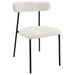 Anzio Boucle Upholstered Dining Side Chair White (Set of 2) - Walo Furniture