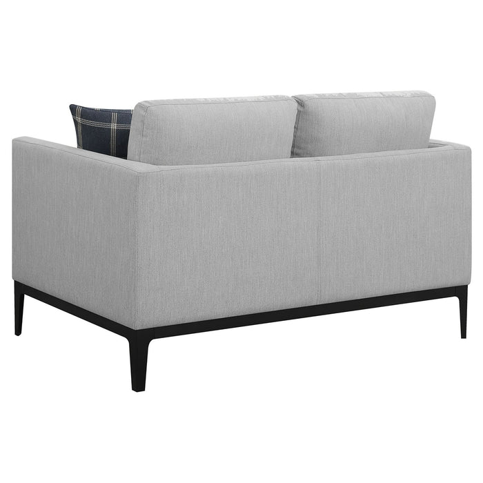 Apperson 2 - piece Upholstered Track Arm Sofa Set Light Grey - Walo Furniture