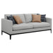 Apperson 2 - piece Upholstered Track Arm Sofa Set Light Grey - Walo Furniture