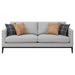 Apperson 3 - piece Upholstered Track Arm Sofa Set Light Grey - Walo Furniture