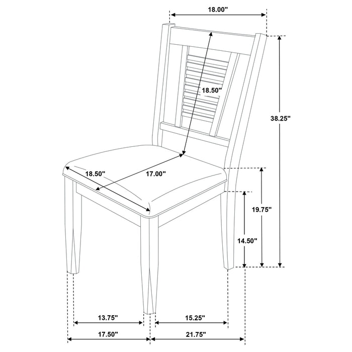 Appleton 5 - piece Rectangular Dining Set Distressed White - Walo Furniture