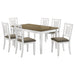 Appleton 7 - piece Rectangular Dining Set Distressed White - Walo Furniture