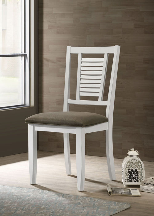 Appleton Wood Dining Side Chair Distressed White (Set of 2) - Walo Furniture