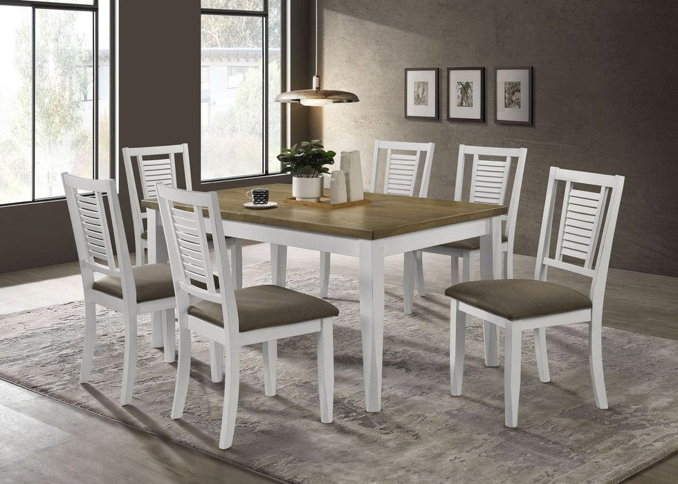 Appleton Wood Dining Side Chair Distressed White (Set of 2) - Walo Furniture