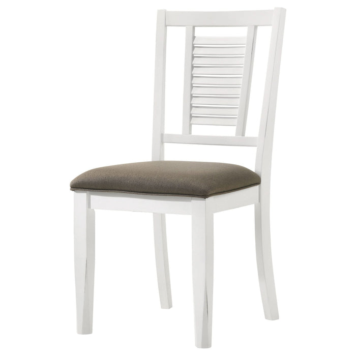 Appleton Wood Dining Side Chair Distressed White (Set of 2) - Walo Furniture