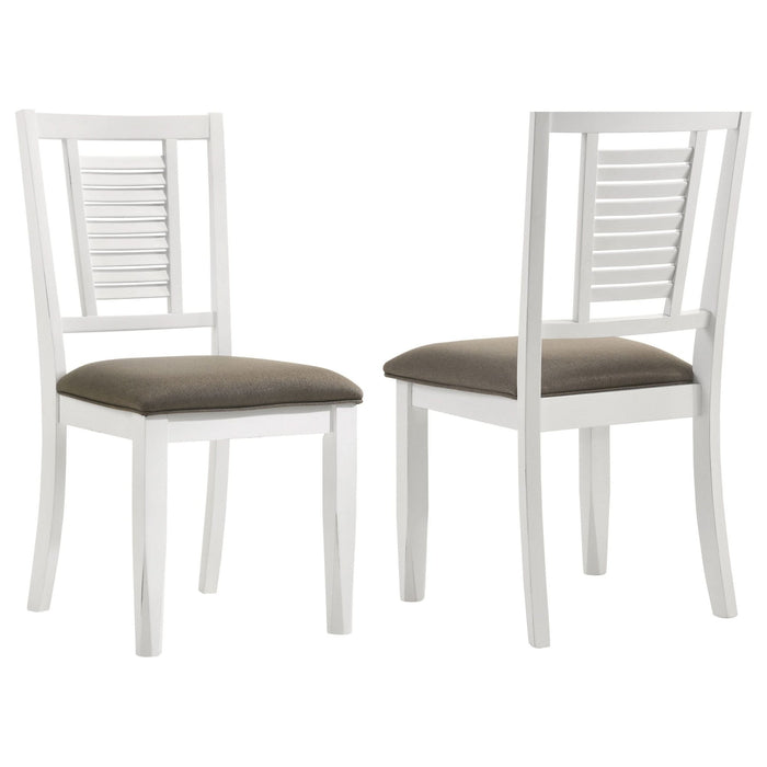 Appleton Wood Dining Side Chair Distressed White (Set of 2) - Walo Furniture