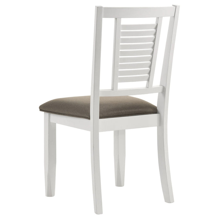 Appleton Wood Dining Side Chair Distressed White (Set of 2) - Walo Furniture