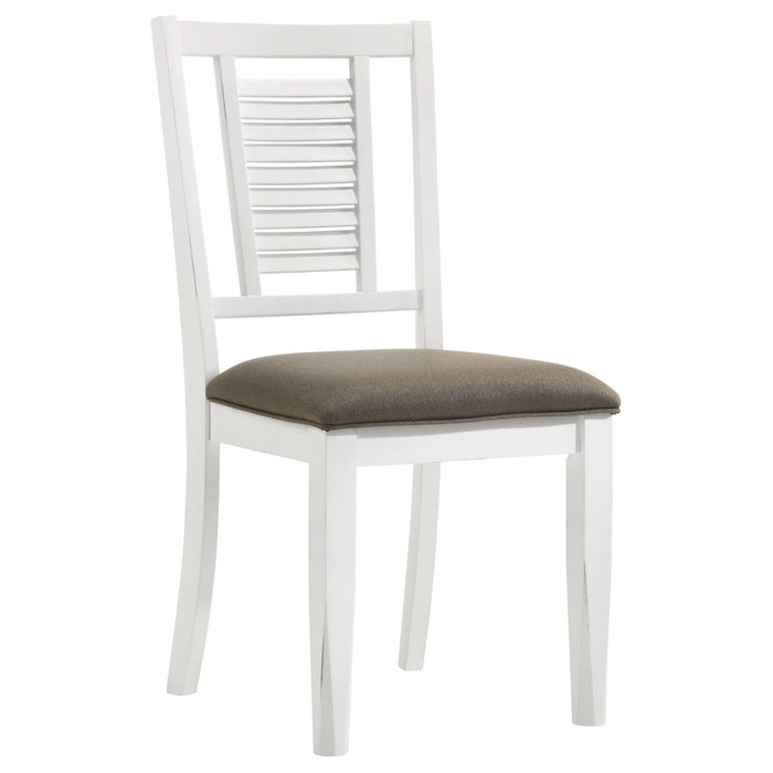 Appleton Wood Dining Side Chair Distressed White (Set of 2) - Walo Furniture