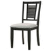 Appleton Wood Dining Side Chair Washed Black (Set of 2) - Walo Furniture