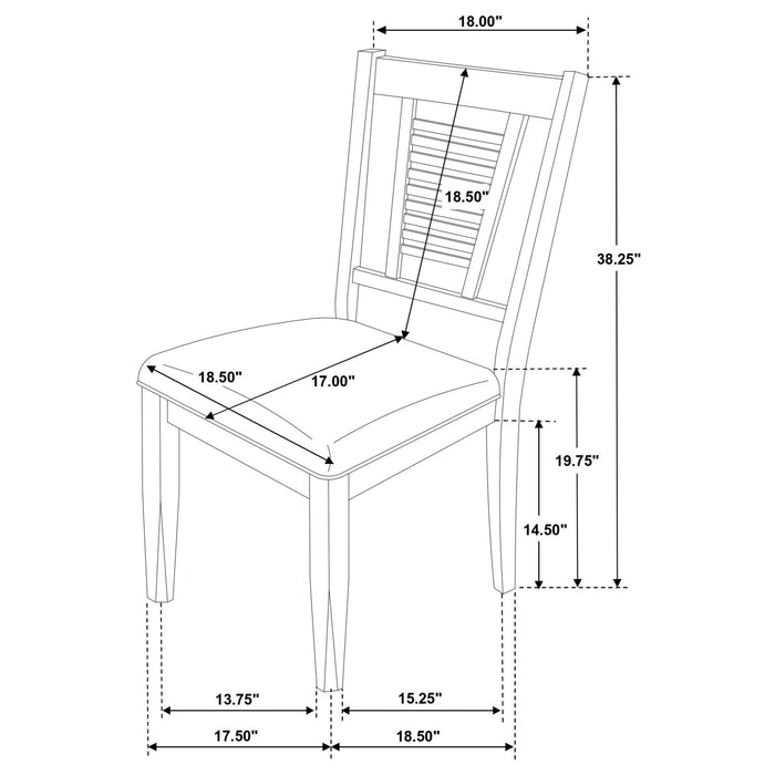 Appleton Wood Dining Side Chair Washed Black (Set of 2) - Walo Furniture