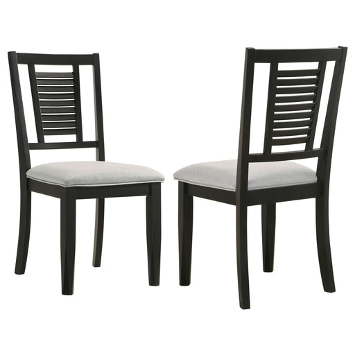 Appleton Wood Dining Side Chair Washed Black (Set of 2) - Walo Furniture