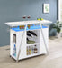 Araceli Freestanding LED Home Bar Cabinet White High Gloss - Walo Furniture