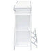 Araceli Freestanding LED Home Bar Cabinet White High Gloss - Walo Furniture