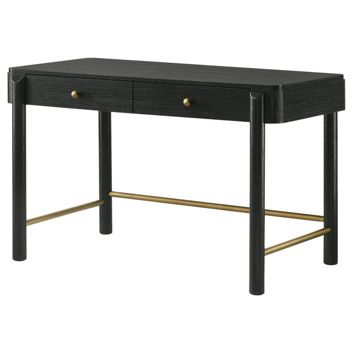 Arini 2 - drawer Vanity Desk Makeup Table Black - Walo Furniture