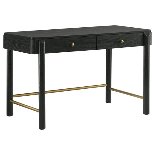 Arini 2 - drawer Vanity Desk Makeup Table Black - Walo Furniture