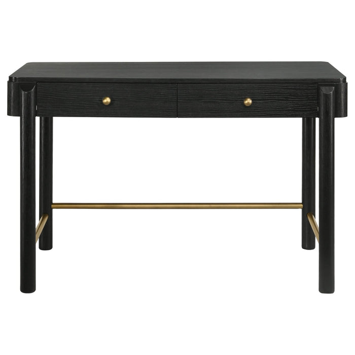 Arini 2 - drawer Vanity Desk Makeup Table Black - Walo Furniture