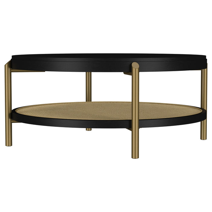 Arini 2 - piece Round Coffee and End Table Set Black - Walo Furniture