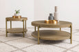 Arini 2 - piece Round Coffee and End Table Set Sand Wash - Walo Furniture