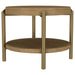 Arini 2 - piece Round Coffee and End Table Set Sand Wash - Walo Furniture