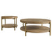 Arini 2 - piece Round Coffee and End Table Set Sand Wash - Walo Furniture