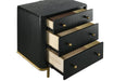 Arini 3 - drawer Nightstand Black - Walo Furniture