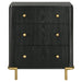 Arini 3 - drawer Nightstand Black - Walo Furniture