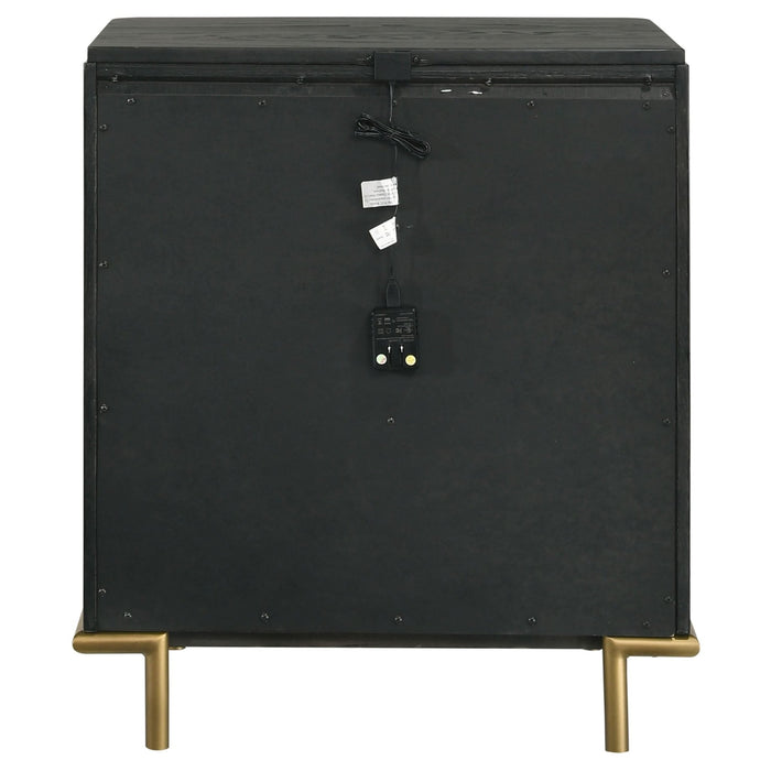 Arini 3 - drawer Nightstand Black - Walo Furniture