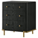 Arini 3 - drawer Nightstand Black - Walo Furniture