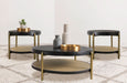 Arini 3 - piece Round Coffee and End Table Set Black - Walo Furniture