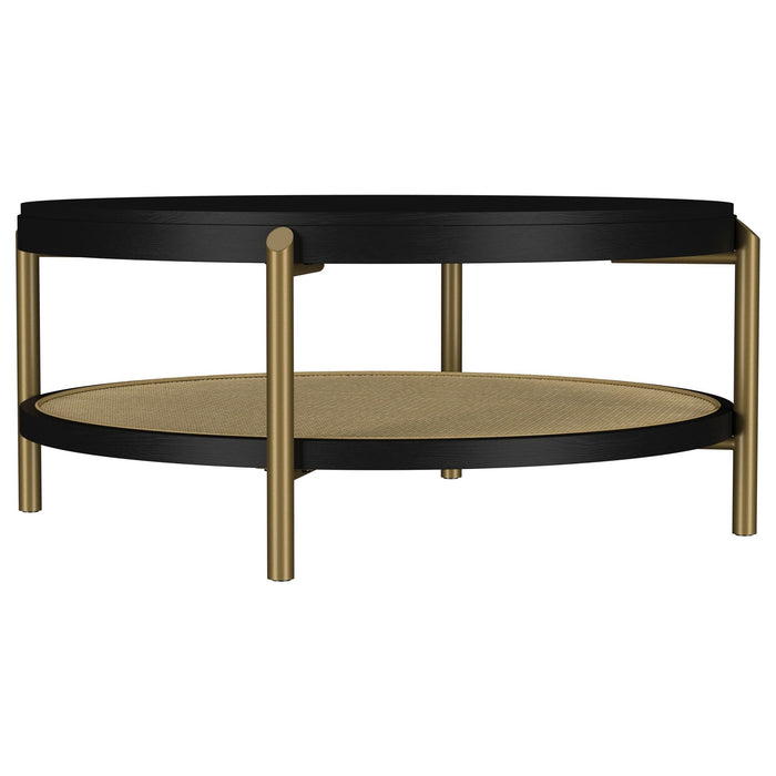 Arini 3 - piece Round Coffee and End Table Set Black - Walo Furniture