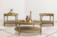 Arini 3 - piece Round Coffee and End Table Set Sand Wash - Walo Furniture