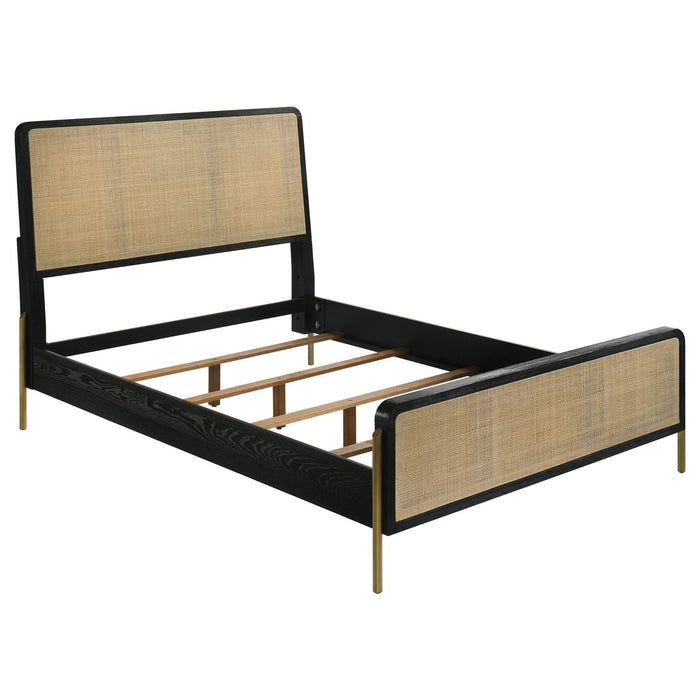 Arini 4 - piece Eastern King Bedroom Set Black and Natural - Walo Furniture