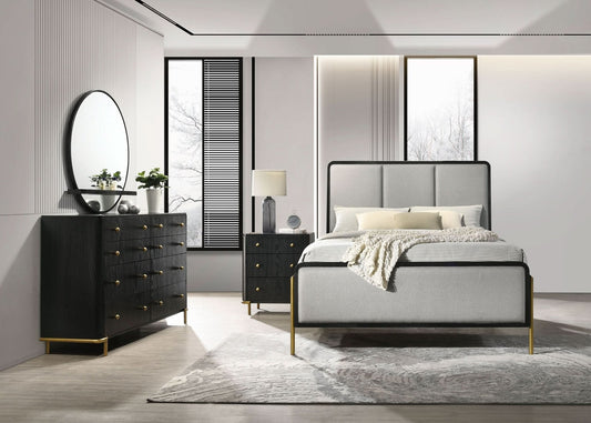 Arini 4 - piece Queen Bedroom Set Black and Grey - Walo Furniture