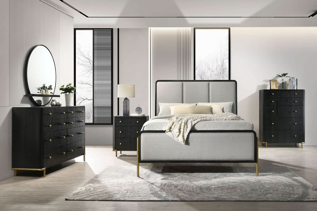 Arini 5 - piece Eastern King Bedroom Set Black and Grey - Walo Furniture