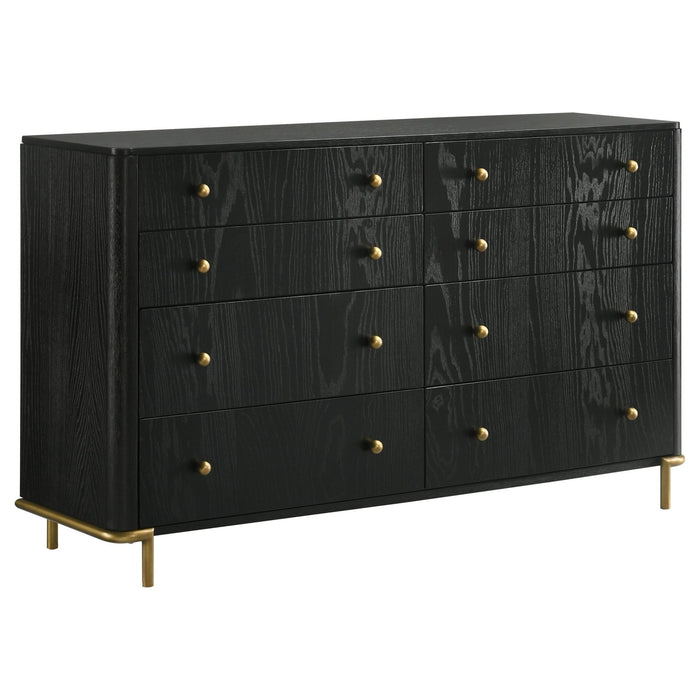 Arini 8 - drawer Dresser Black - Walo Furniture