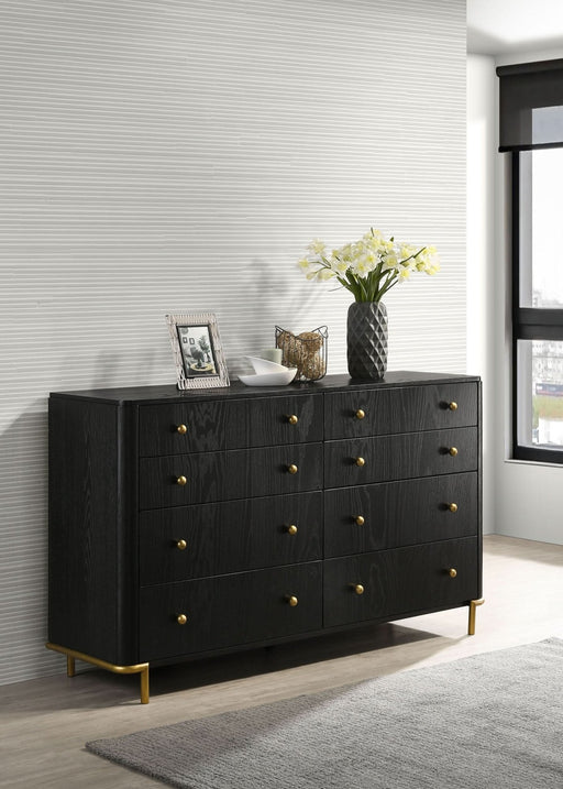 Arini 8 - drawer Dresser Black - Walo Furniture