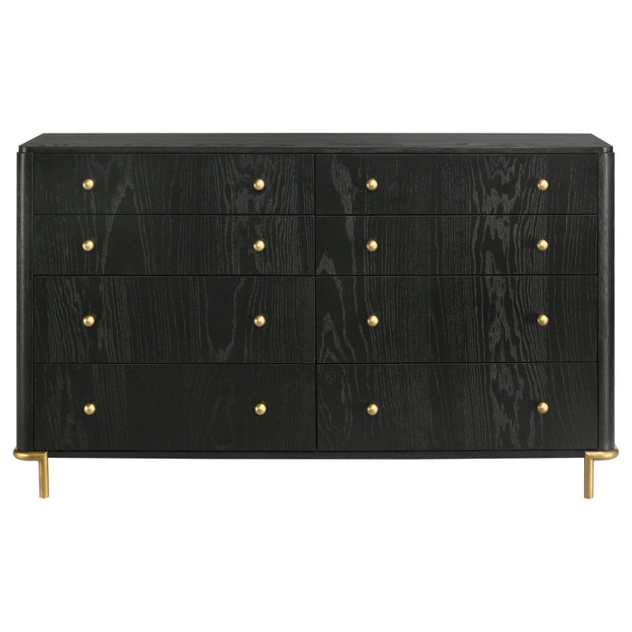 Arini 8 - drawer Dresser Black - Walo Furniture