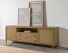 Arini Rattan Cane 2 - door TV Stand Media Console Sand Wash - Walo Furniture