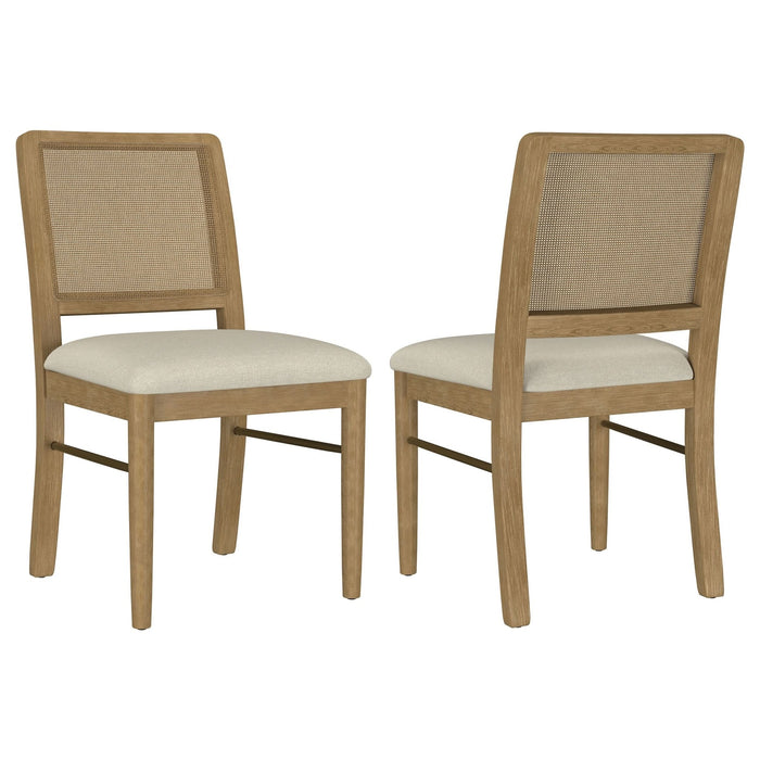 Arini Rattan Cane Dining Side Chair Sand Wash (Set of 2) - Walo Furniture