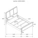 Arini Upholstered Queen Panel Bed Black and Grey - Walo Furniture