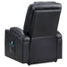 Armstrong Upholstered Power Lift Massage Recliner Black - Walo Furniture